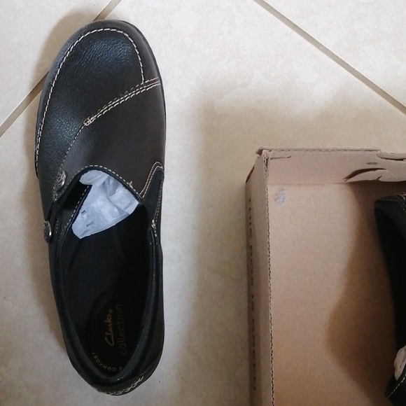 New Clark slip-on work shoes Sz 9 - Picture 3 of 9